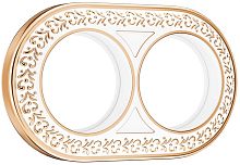 Рамка-ретро универсальная Werkel Antik Runda 2-м. металл белое золото картинка